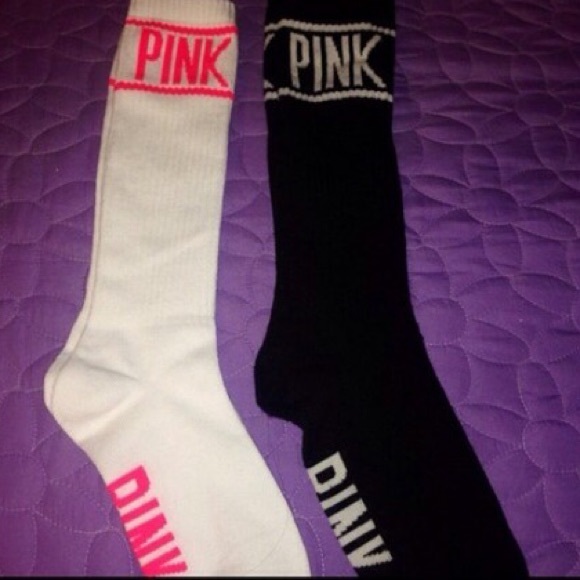 SOLD Victoria's Secret pink crew socks - Picture 1 of 1