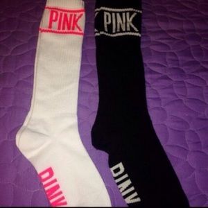 SOLD Victoria's Secret pink crew socks