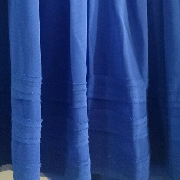 Blue Semi-Sheer Skirt - Picture 2 of 4