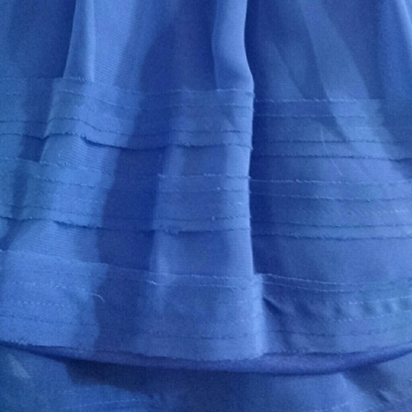 Blue Semi-Sheer Skirt - Picture 3 of 4