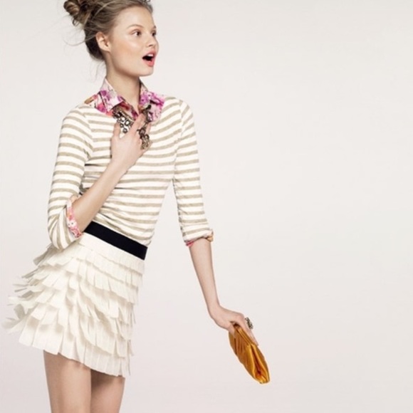 👍🏽J Crew Tiered Brique Skirt - Picture 2 of 4