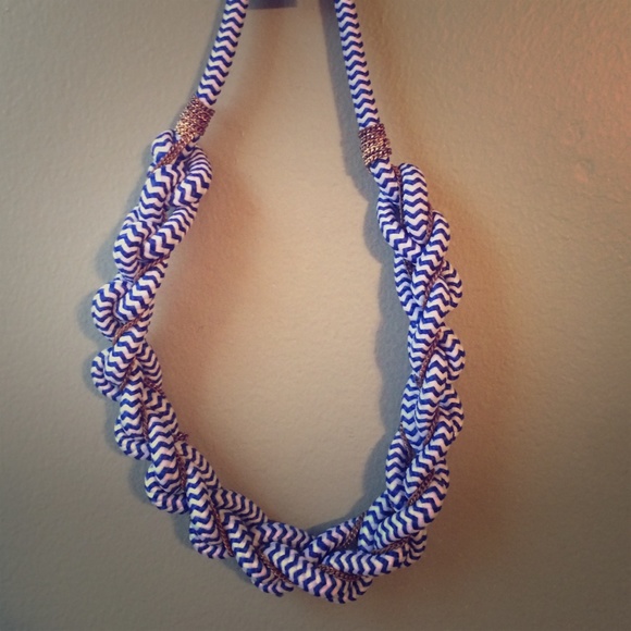 Nautical Braided Blue and White Necklace