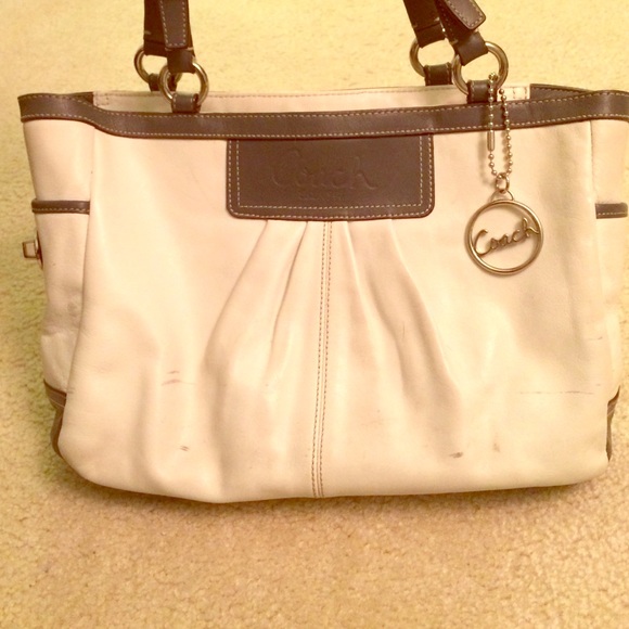 Coach Purse! Off white and gray