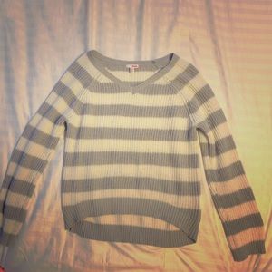 Gray/cream stripped sweater.