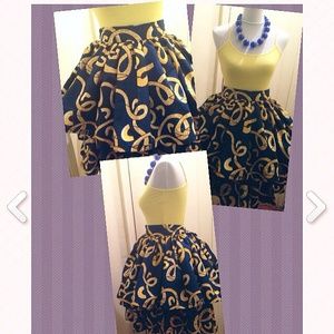 Handmade double peplum skirt.
