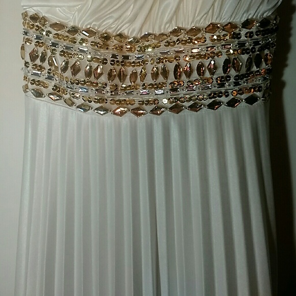 White Prom Dress - Picture 3 of 4