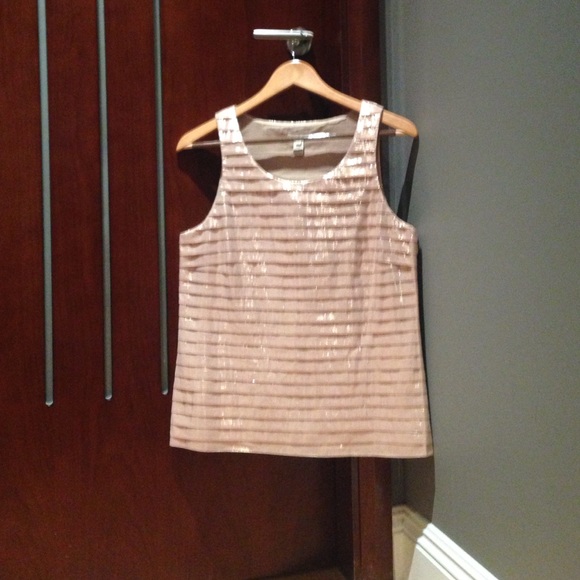 Rose gold shimmer metallic top. So pretty!