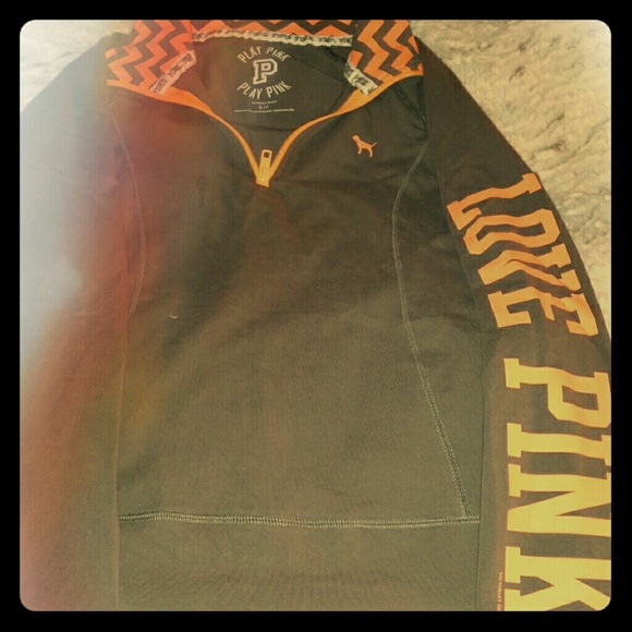 Pink grey track sweater