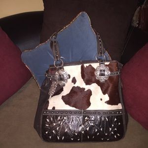 American west cowhide purse