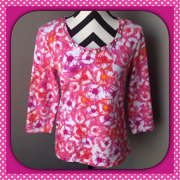 Ruby Rd Tops - HP🎉🎉Bright and Colorful Ruby Rd Top with Beading