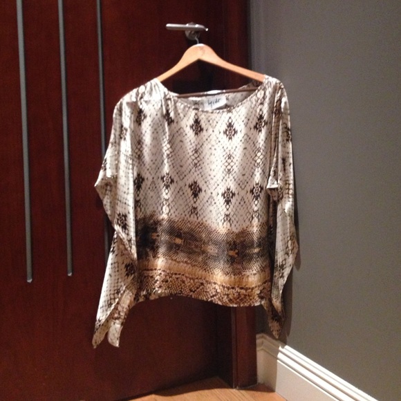 Hy & Dot snake print bat wing silk top. SOLD OUT!