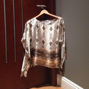 Hy & Dot snake print bat wing silk top. SOLD OUT!