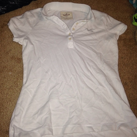Hollister White Polo
