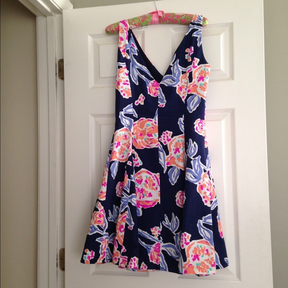 Lilly Pulitzer Clove Dress in Navy Poms