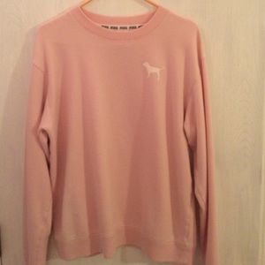 VS PINK light pink crewneck sweatshirt