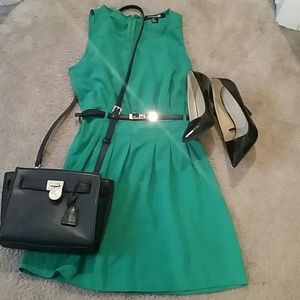 Forever 21 Green Pleated Dress!