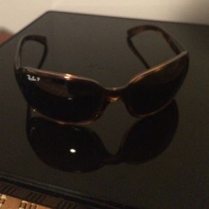 Ray Ban P wrap sunglasses brown