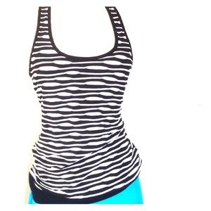 Black and white racer back