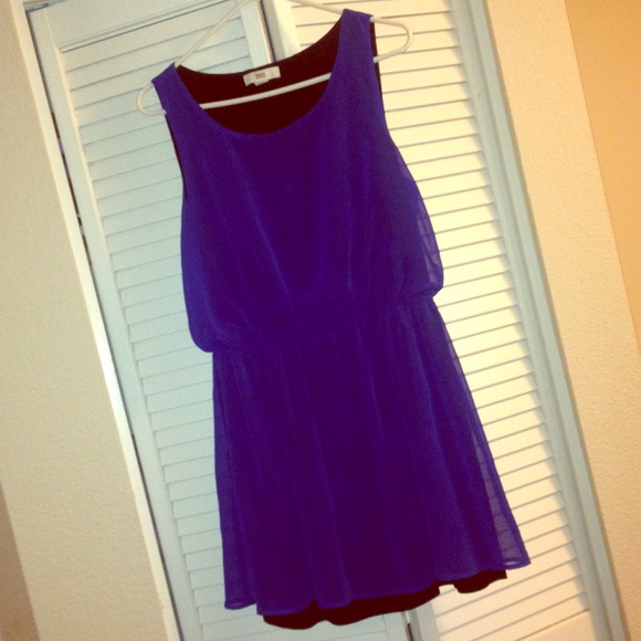 Royal blue summer dress.