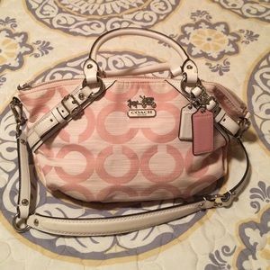 Pink signature Coach purse