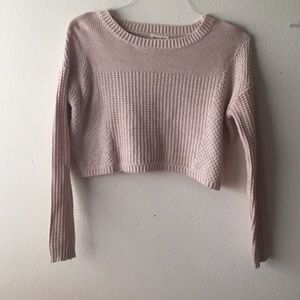Pink cropped sweater