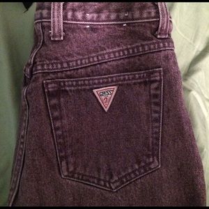 Purple high waisted guess denim jeans
