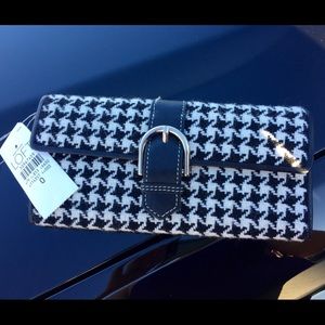 Ann Taylor Loft Wallet - Houndstooth - New w/ Tags