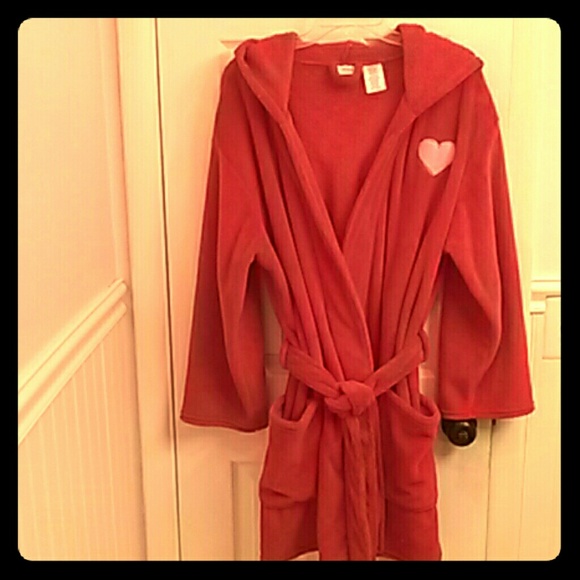Red bath robe