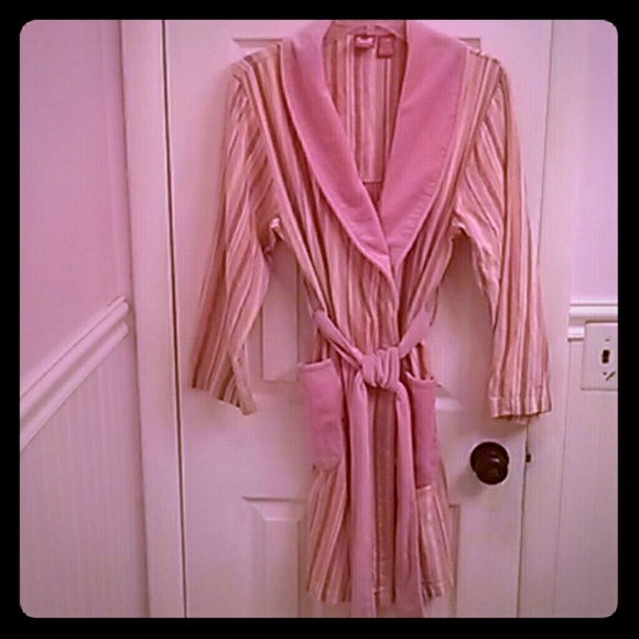 Pastel striped bath robe - Picture 1 of 1