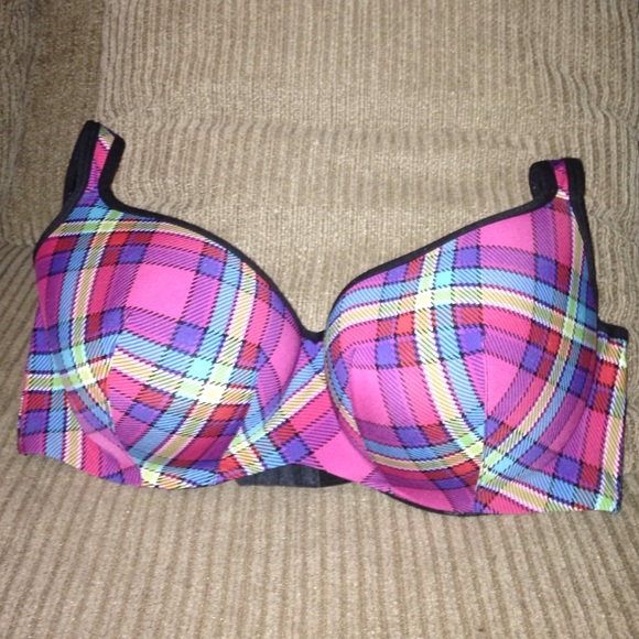 Plaid Multi Color Lane Bryant Bra