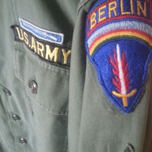 Us Army Green Long Button Up patch sergeant berlin