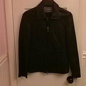 Black leather jacket
