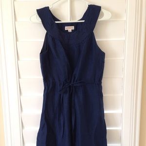 Navy blue Linen dress