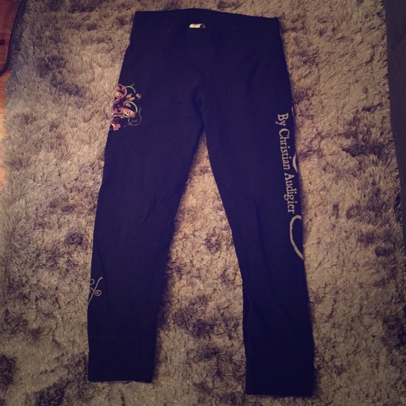 Ed Hardy leggings. Color: black - Size: Medium