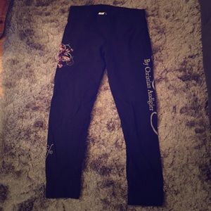 Ed Hardy leggings. Color: black - Size: Medium