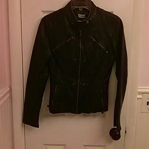 Black leather jacket