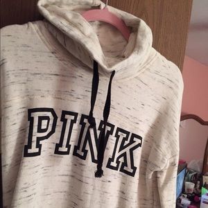 Pink cowl neck pull over