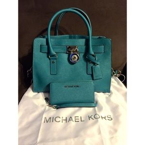 Hamilton Saffiano Leather Satchel & Wallet