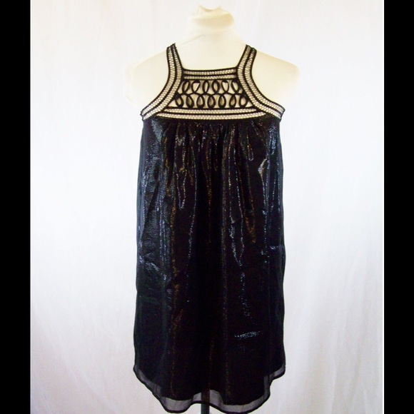 Madison Marcus blk silk sleeveless tunic top sz XS