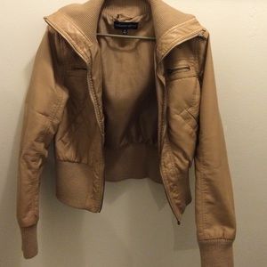Tan pleather jacket
