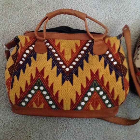 Authentic leather day bag