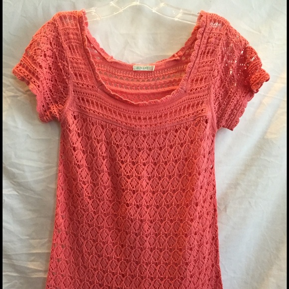 Old Navy Orange Knit Sweater
