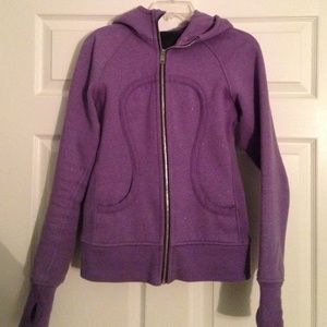 Lululemon purple sparkle scuba hoodie