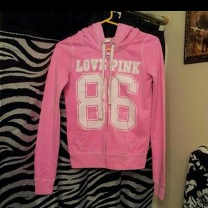 VS Pink Love Pink Hoodie Sz. XS