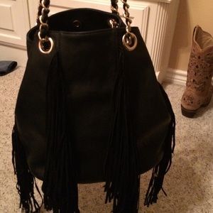 Black fringe purse!!