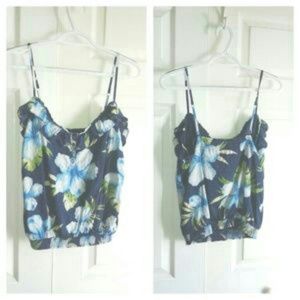 HOLLISTER Spaghetti Strap Ruffle Floral Csmi