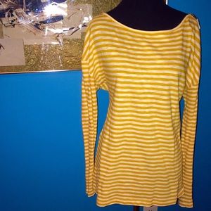 Yellow Striped Tissue Tee