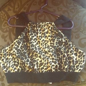 Leopard print crop top