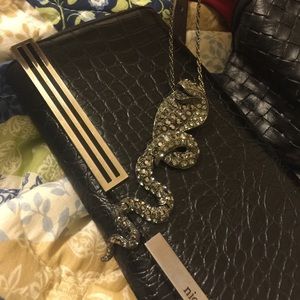 Snake rhinestone  necklace