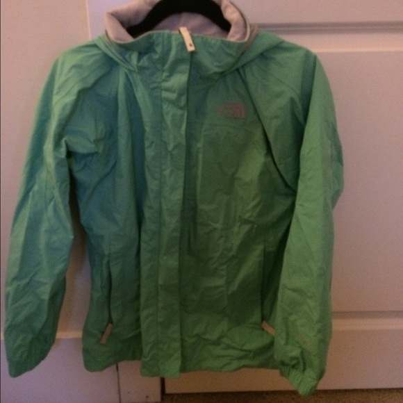The North Face Green Rain Coat